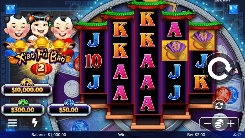 Xiao Fu Bao 2 - main game screen with reels